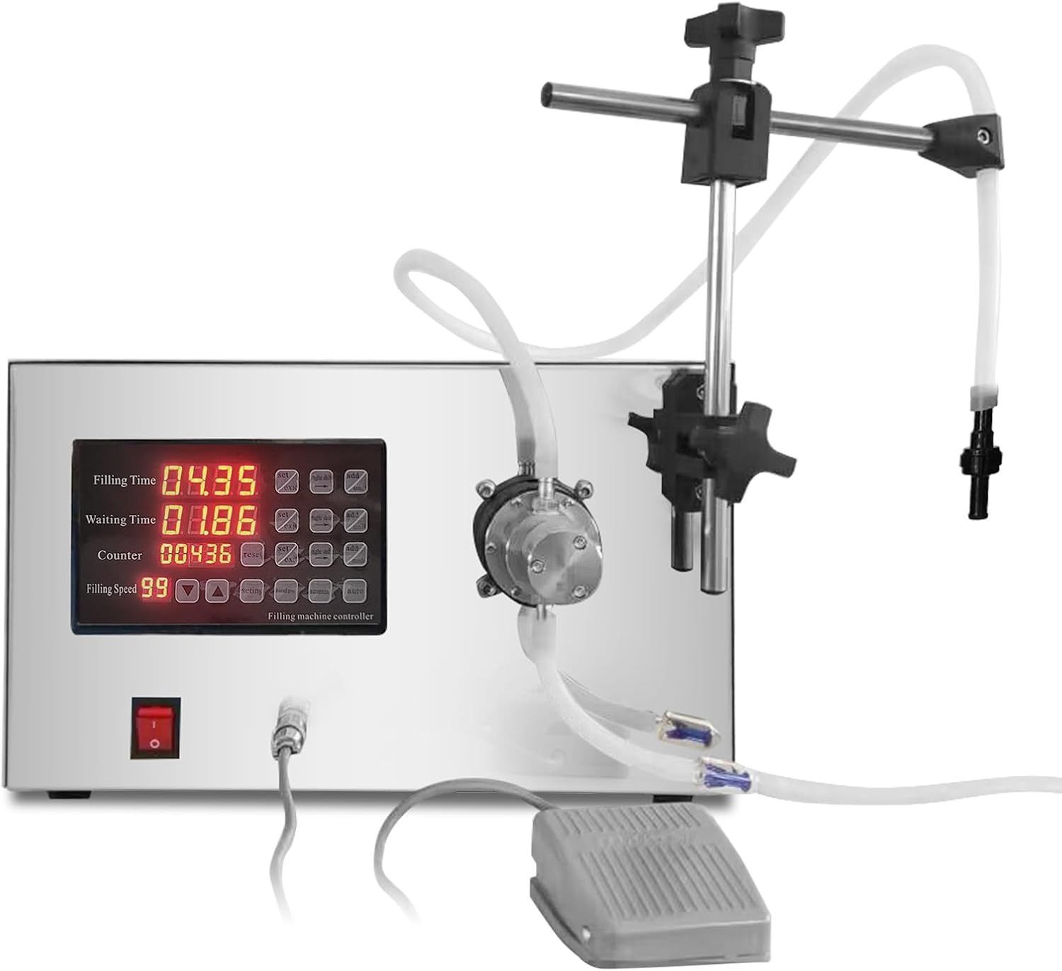 液体計量充填機 磁力ポンプ デジタル充填機 5-4500ml 4.5L|min 高精度 自動分注器 液体定量吐出装置 ディスペンサー フィラー