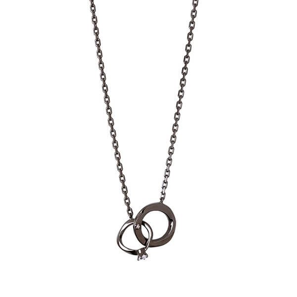 THE KISS シルバー ネックレス シンプル ダイヤモンド 20代 30代 彼女