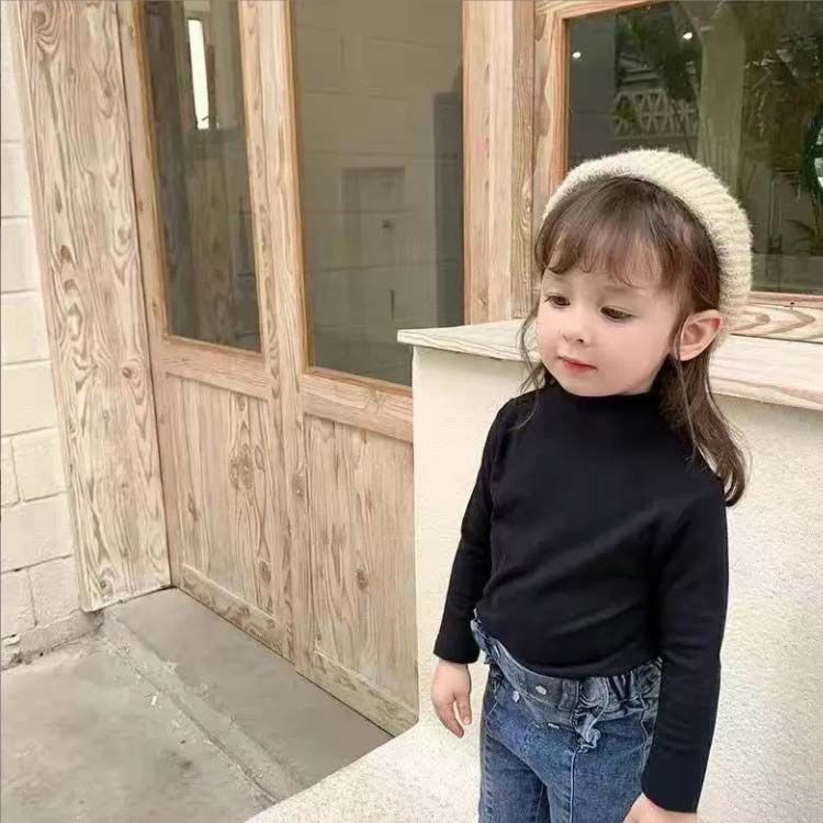 カットソー キッズ メロウ 長袖 ハイネック トップス 全6色 90 100 110  