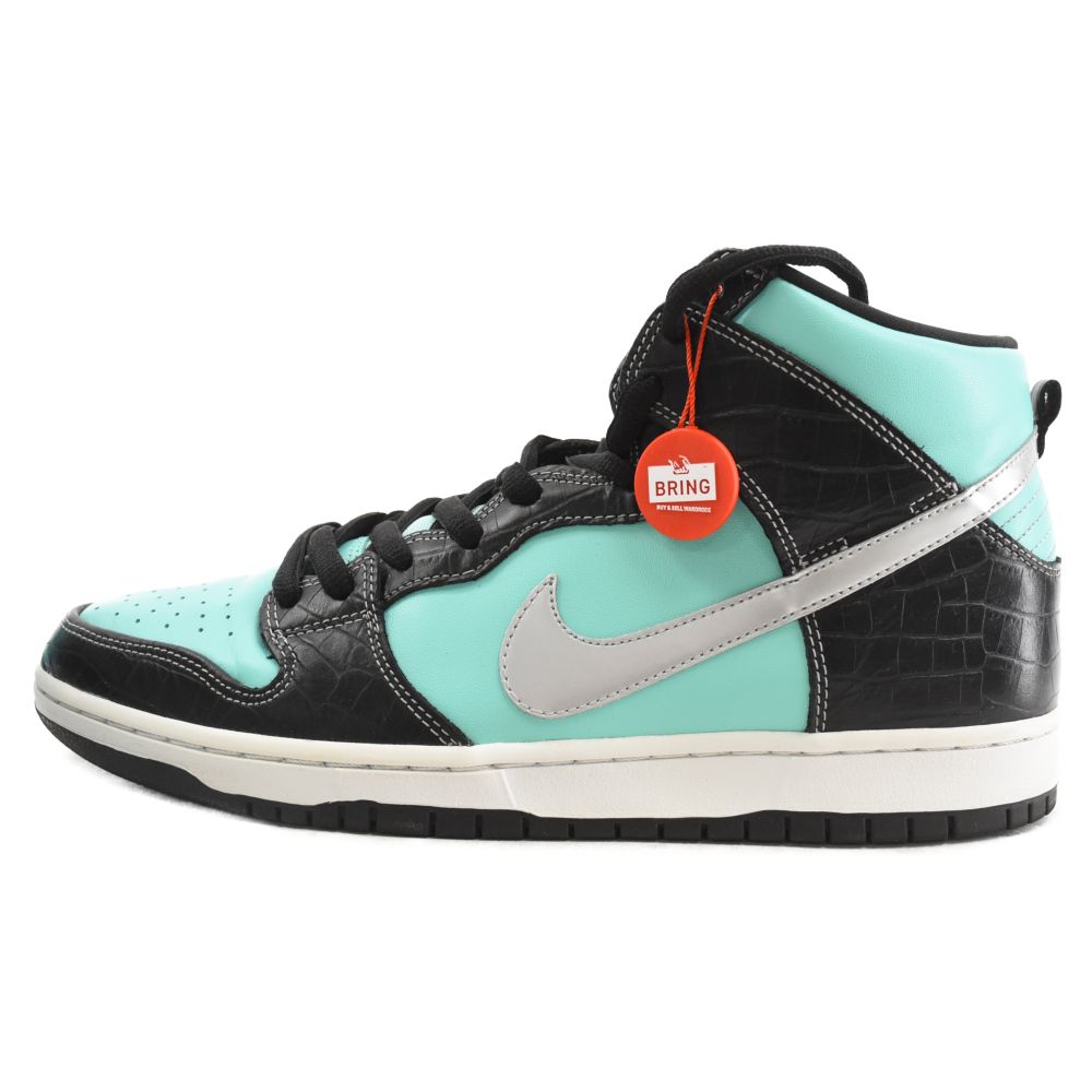 NIKE SB (ナイキエスビー) ×DIAMOND SUPPLY DUNK HIGH PREMIUM SB TIFFANY ダイヤモンドサプライ ダンク ハイカットスニーカー ティファニー ブルー/ブラック US12/30cm 653599-400