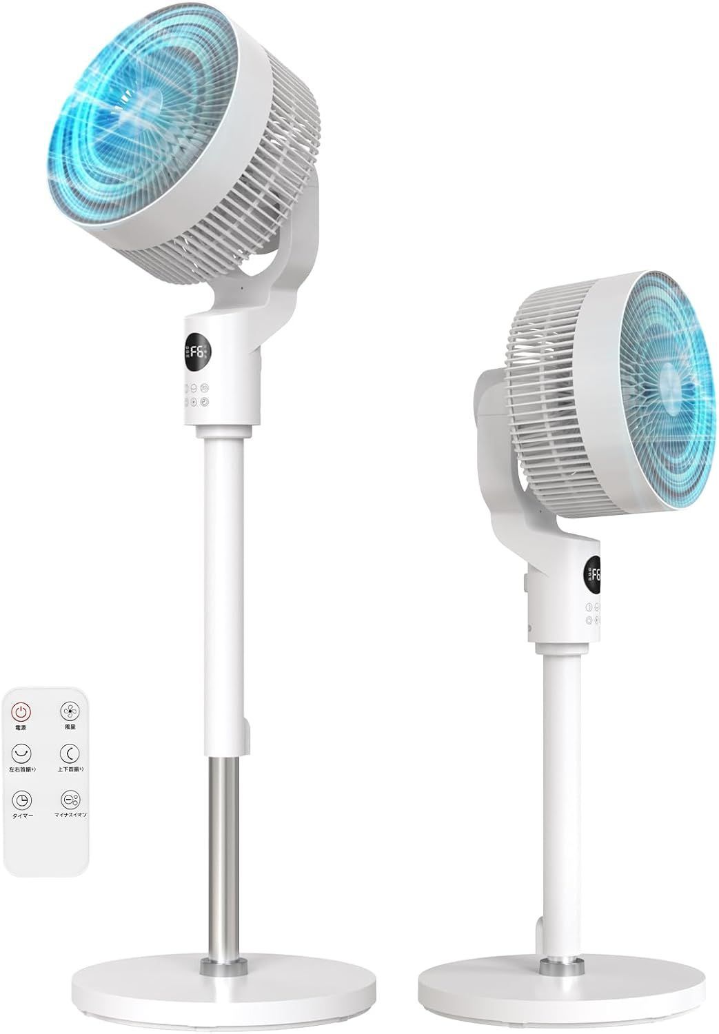 リビング扇風機 DCモーター 360度首振り 【2025強化版 節電対策