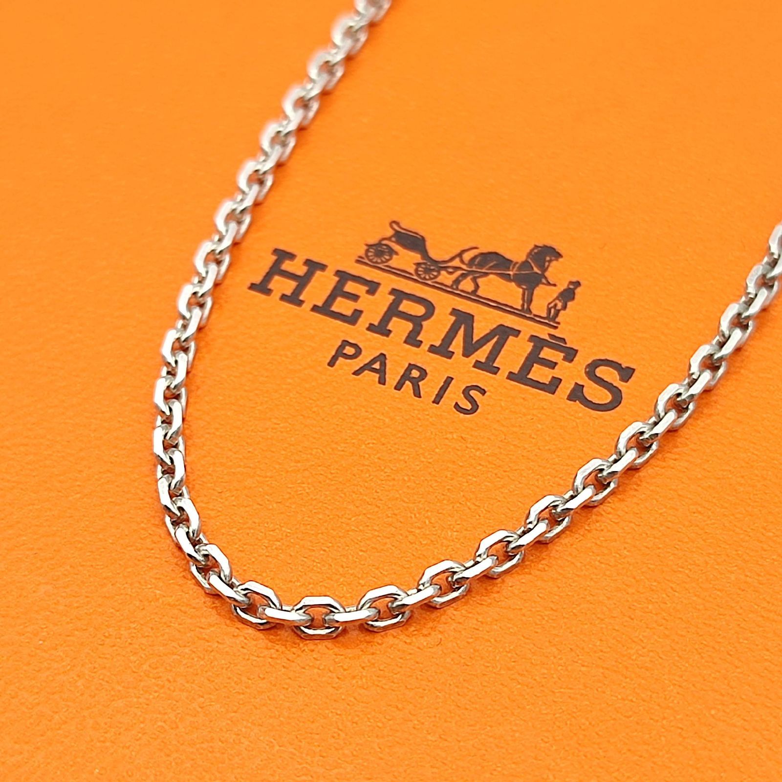 入手困難☆HERMES☆シルバーチェーンネックレス 美品】HERMES エルメス チェーンネックレス SILVER シルバー925