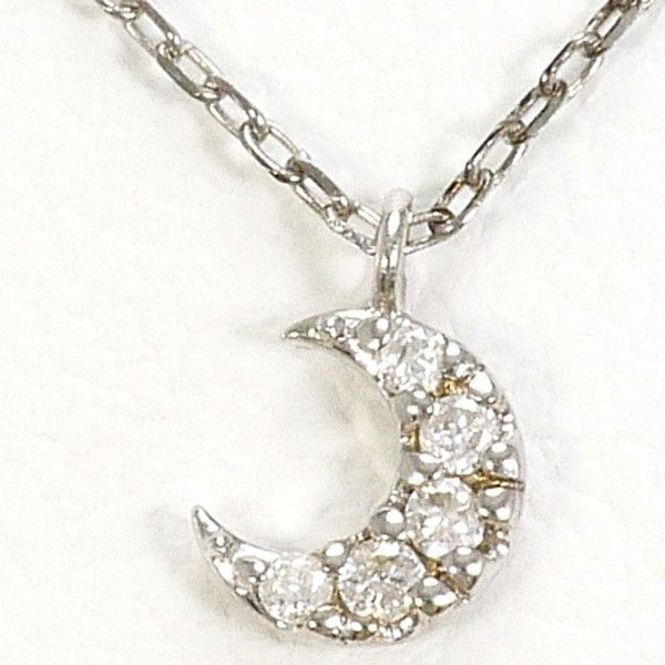 K10WG ネックレス necklace ダイヤ 総重量約0.7g 約40cm