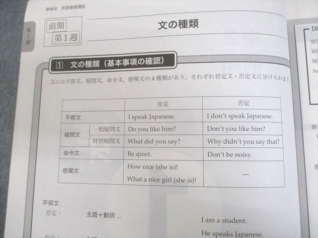 鉄緑会 中2英語 英語基礎講座 INTERMEDIATE 第1～4部 テキスト