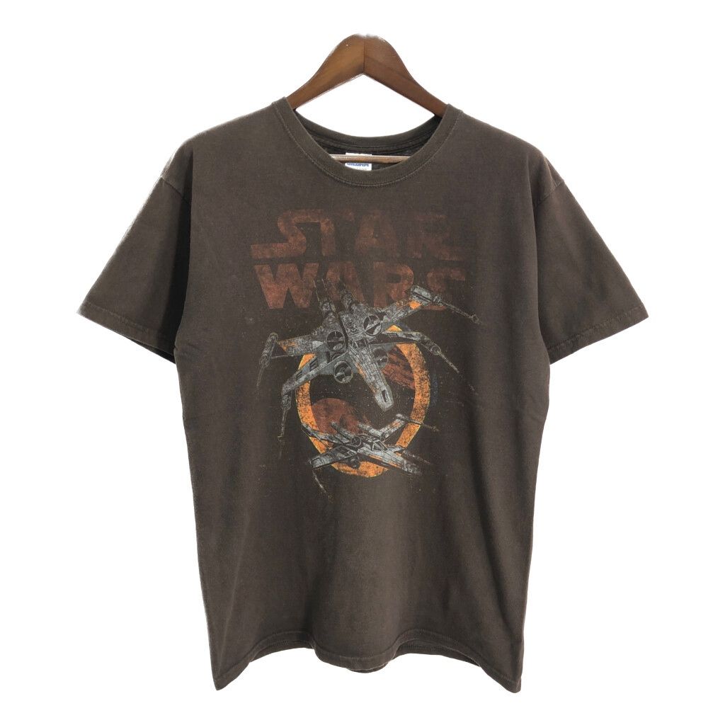 GILDAN ギルダン スター ウォーズ STAR WARS Ｔシャツ ムービー ブラウン メンズ L 古着 U1843