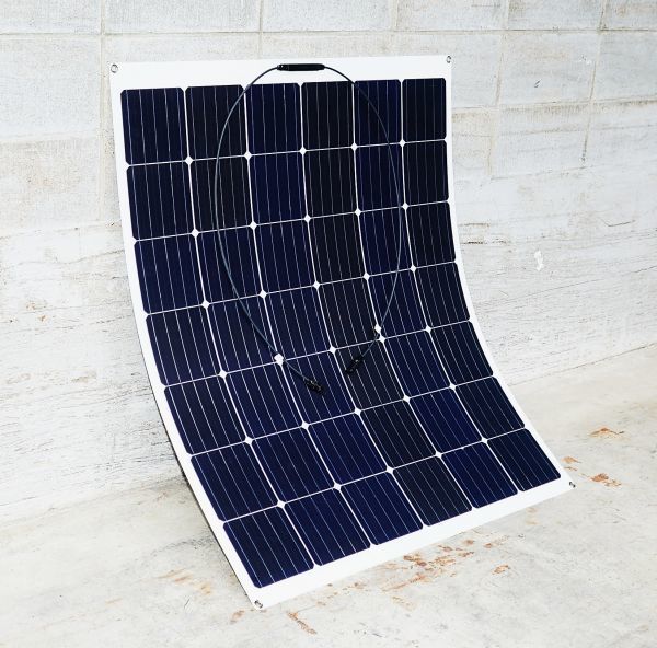単結晶200Wソーラーパネル フレキシブルタイプ 太陽光発電 エコ 節約 12V蓄電に 薄型軽量で曲面設置が