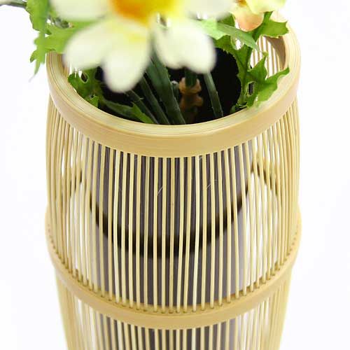 駿河竹千筋細工 花器 しおり（さらし） 静岡県伝統工芸品 黒田雅年 作