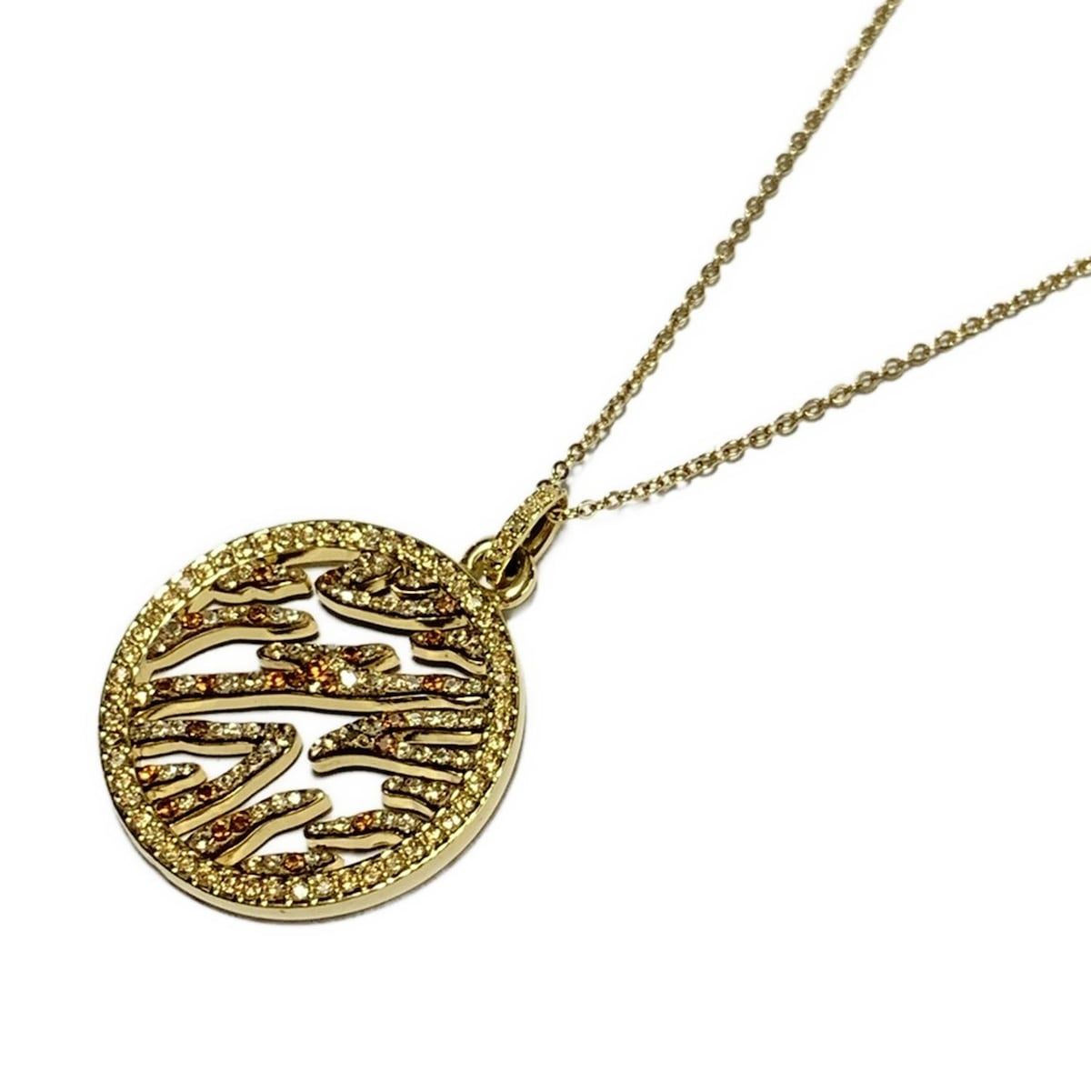 SWAROVSKI スワロフスキー ネックレス - クリア×クリアオレンジ×ゴールド