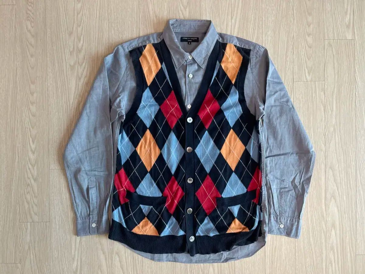 コムデギャルソン アーガイルカーディガン 希少 トリコ