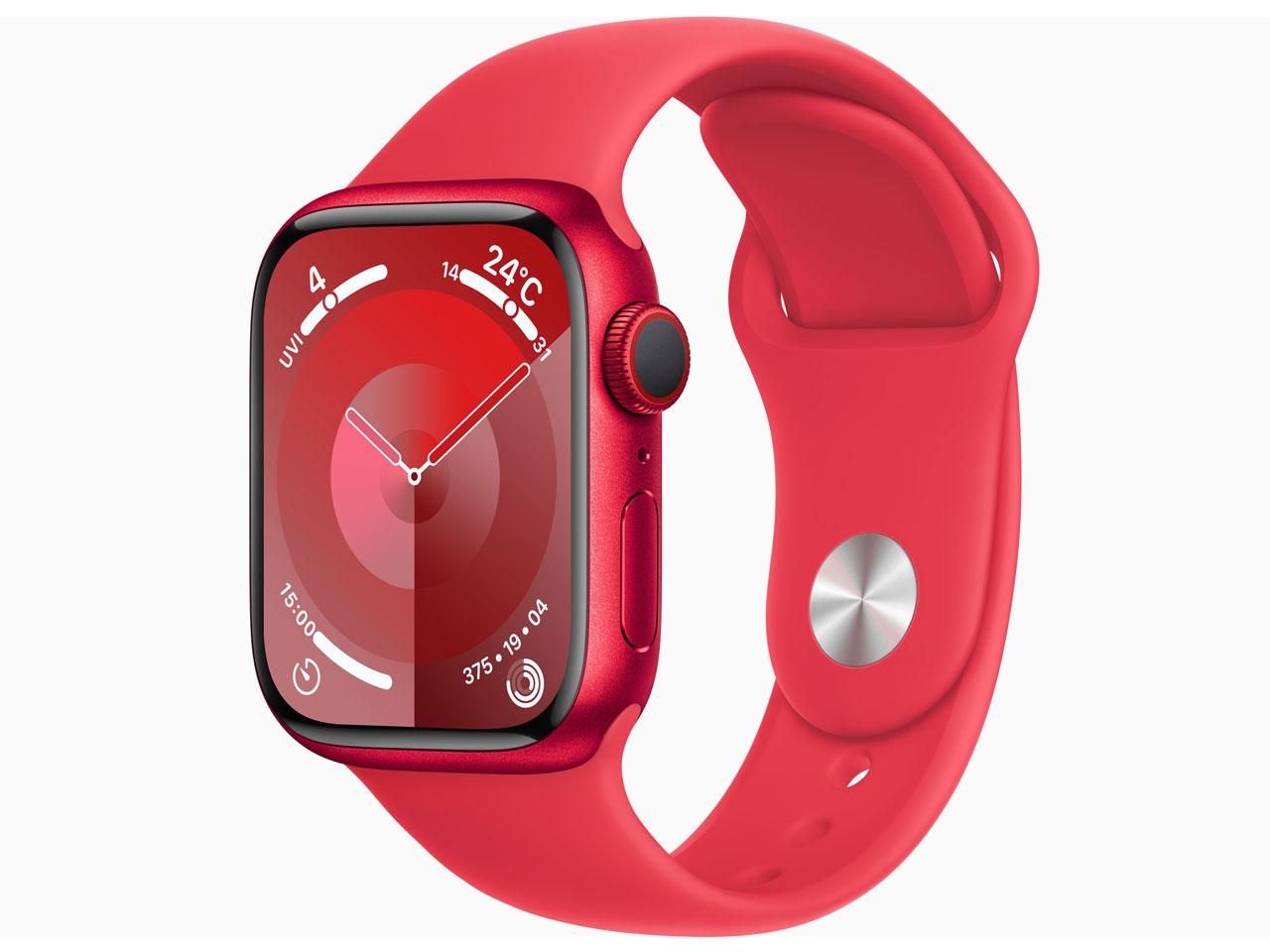 【新品・2営業日で発送】APPLE アップル アップル ／ APPLE Apple Watch Series 9 GPS+Cellularモデル 41mm MRY63J／A (PRODUCT)REDスポーツバンド S／M 