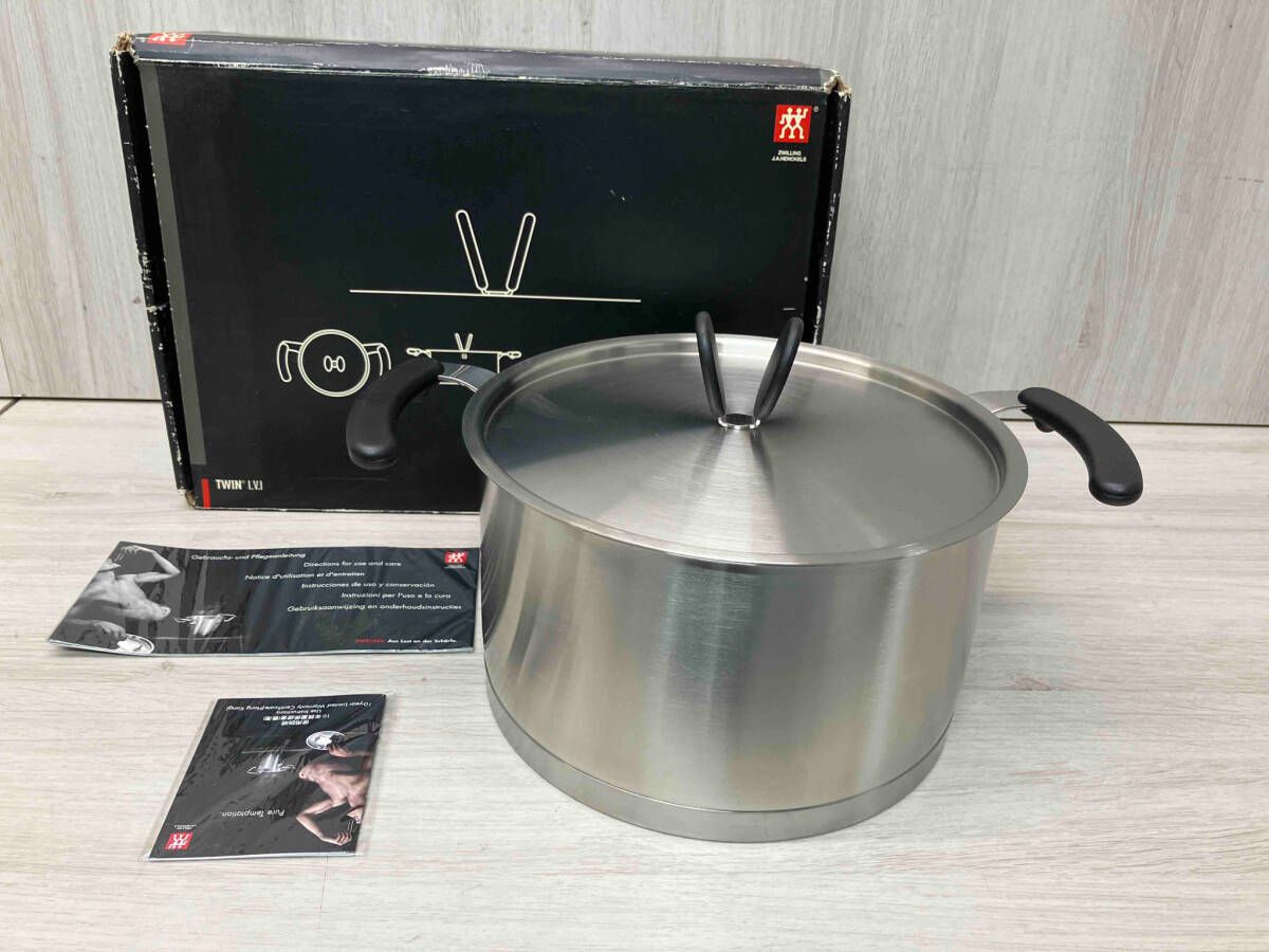 未使用品】 ZWILLING J.A.HENCKELS TWIN I.V.I 両手鍋 24cm 本体高さ約