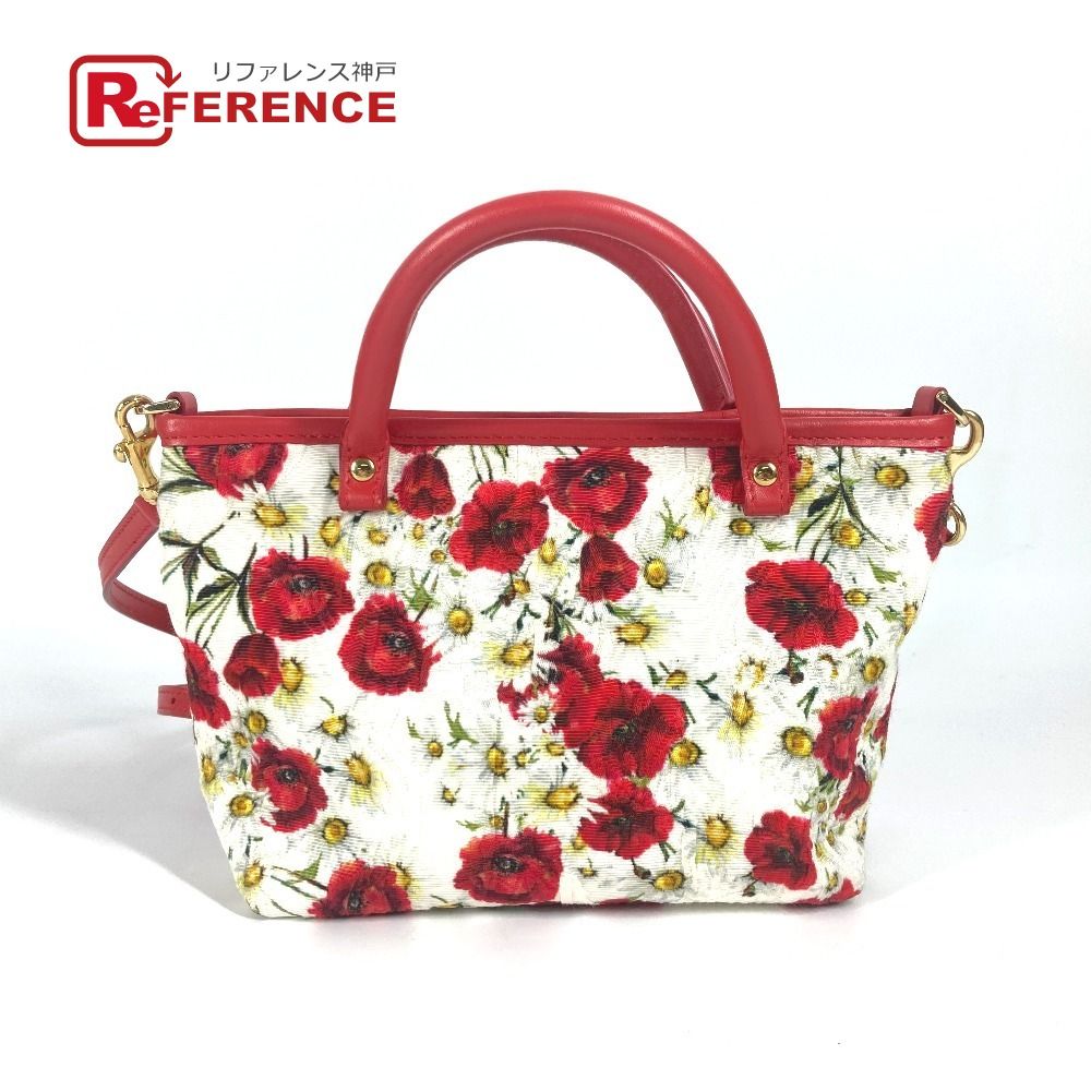 希少 DOLCE&GABBANA ドルガバ DG ロゴ 花柄 ミニ ハンドバッグ DOLCE&GABBANA ドルガバ ハンドバッグ 花柄 フラワー キャンバス
