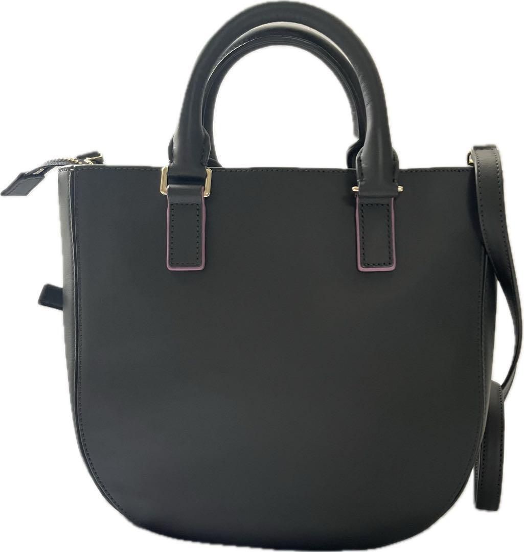 Paul Smithトートバッグ レザー マルチストライプ インセット ネイビー Paul Smithトートバッグ レザー マルチストライプ インセット