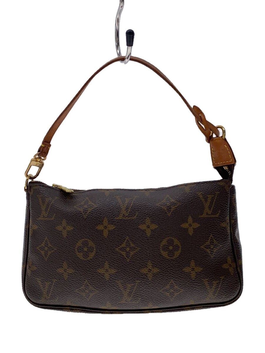 LOUIS VUITTON 1)ポシェット・アクセソワール_モノグラム・キャンバス_BRW PVC ブラウン - メルカリ