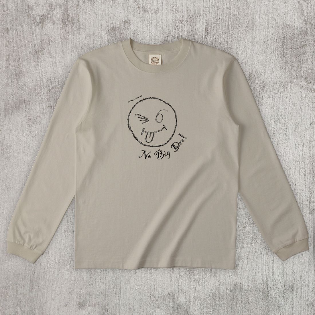 グラフィックロングTシャツ　No Big Deal Mono / Black -Long-