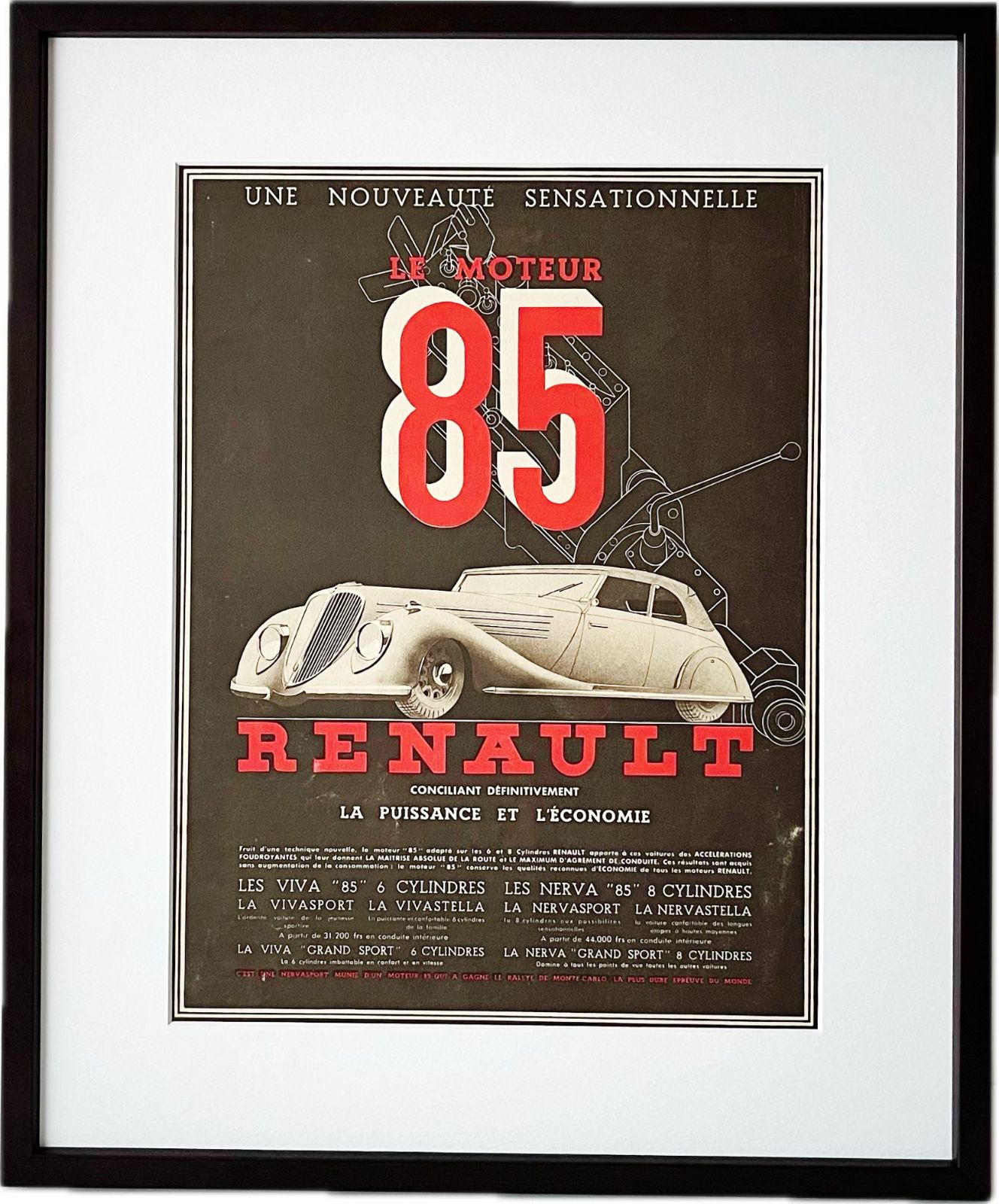1935 広告＞RENAULT ルノー ポスター ヴィンテージ ビンテージ