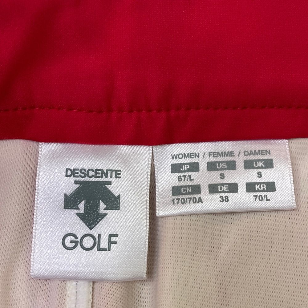 サイズ：L DESCENTE GOLF デサントゴルフ  インナー付 スカート  ピンク系 [240101518150] ゴルフウェア レディース ストスト サイズ：L DESCENTE GOLF デサントゴルフ インナー付 スカート ピンク