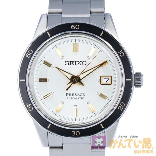 SEIKO】 セイコー プレサージュ Style60's SARY193 メカニカル ベーシックライン 裏スケ ステンレススチール SS  ホワイト文字盤 白文字盤 メンズ 自動巻き オートマ 【中古】USED-B 【9304】 - メルカリ