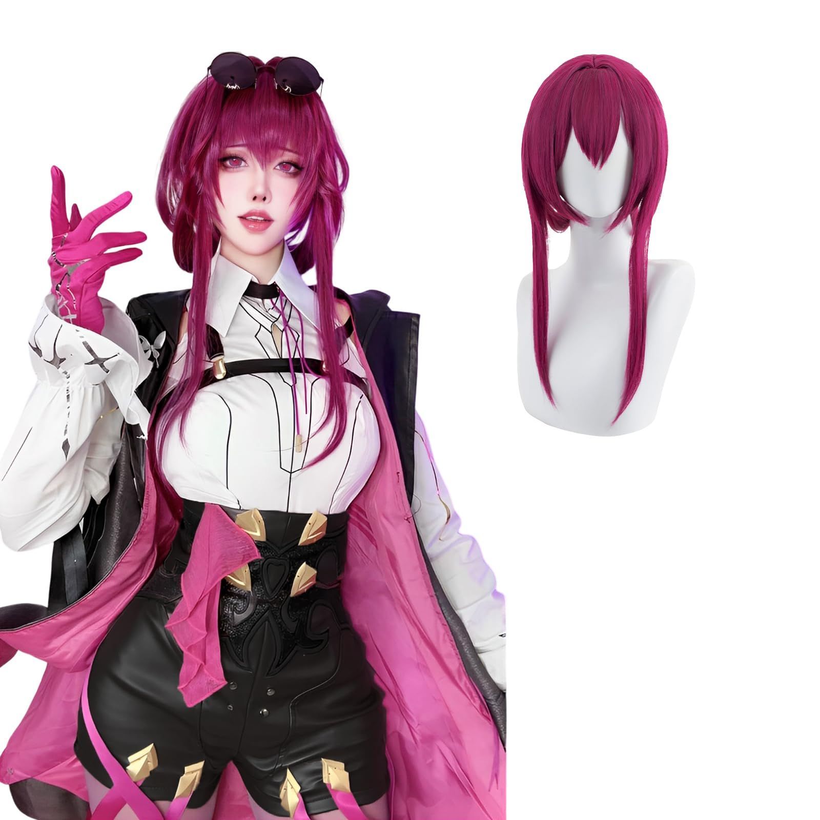 Color:カフカ ウィッグ付き 紋様生地_Size:L [NOKIJP] カフカ コスプレ 