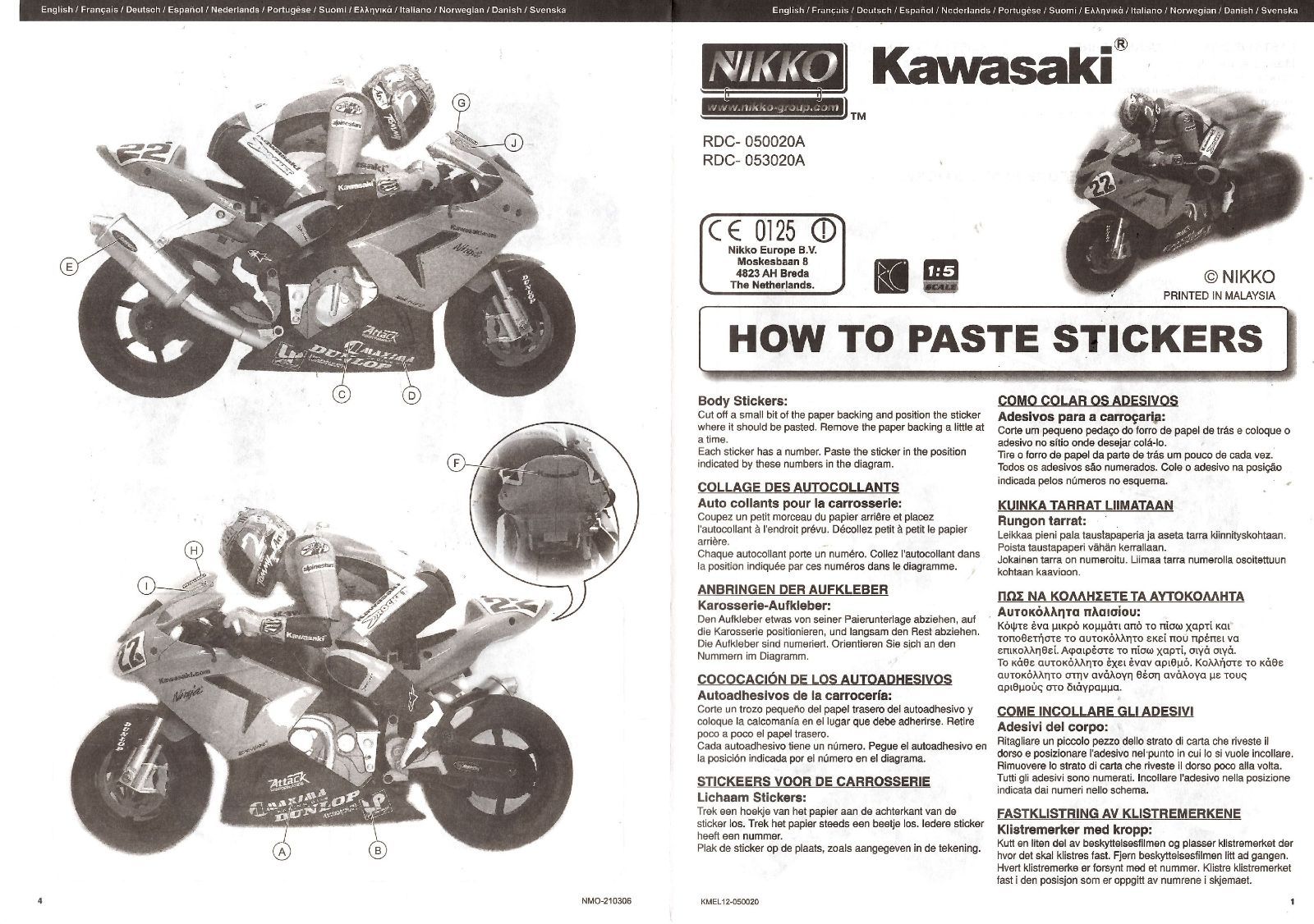 1／10 ニッコーTHUNDERMAP 逸品☆ 超レア 日本未発売品 Nikko Kawasaki Ninja ZX-10R 新品