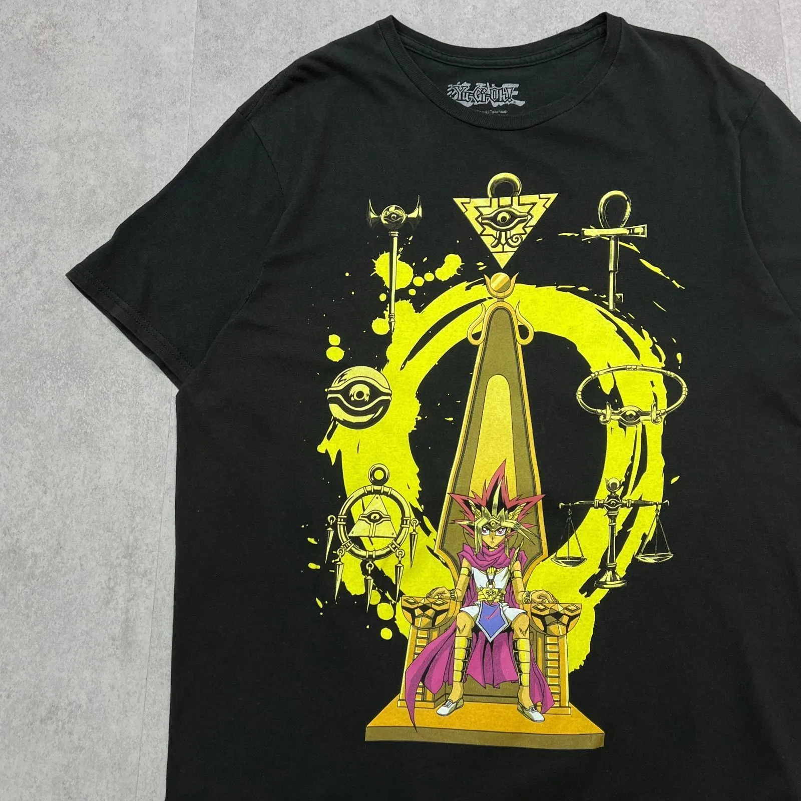 希少デザイン 遊戯王 Yu-Gi-Oh! アテム 千年パズル トップス アニメTシャツ 古着 ブラック  L|mercariメルカリ官方指定廠商|Bibian比比昂代買代購