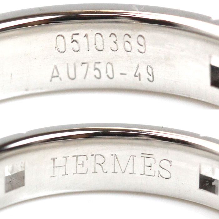 HERMES エルメス K18WG ホワイトゴールド ヘラクレス リング 指輪 H119854B 9号 49 3.8g レディース FORTGASGNV_COM_BR
