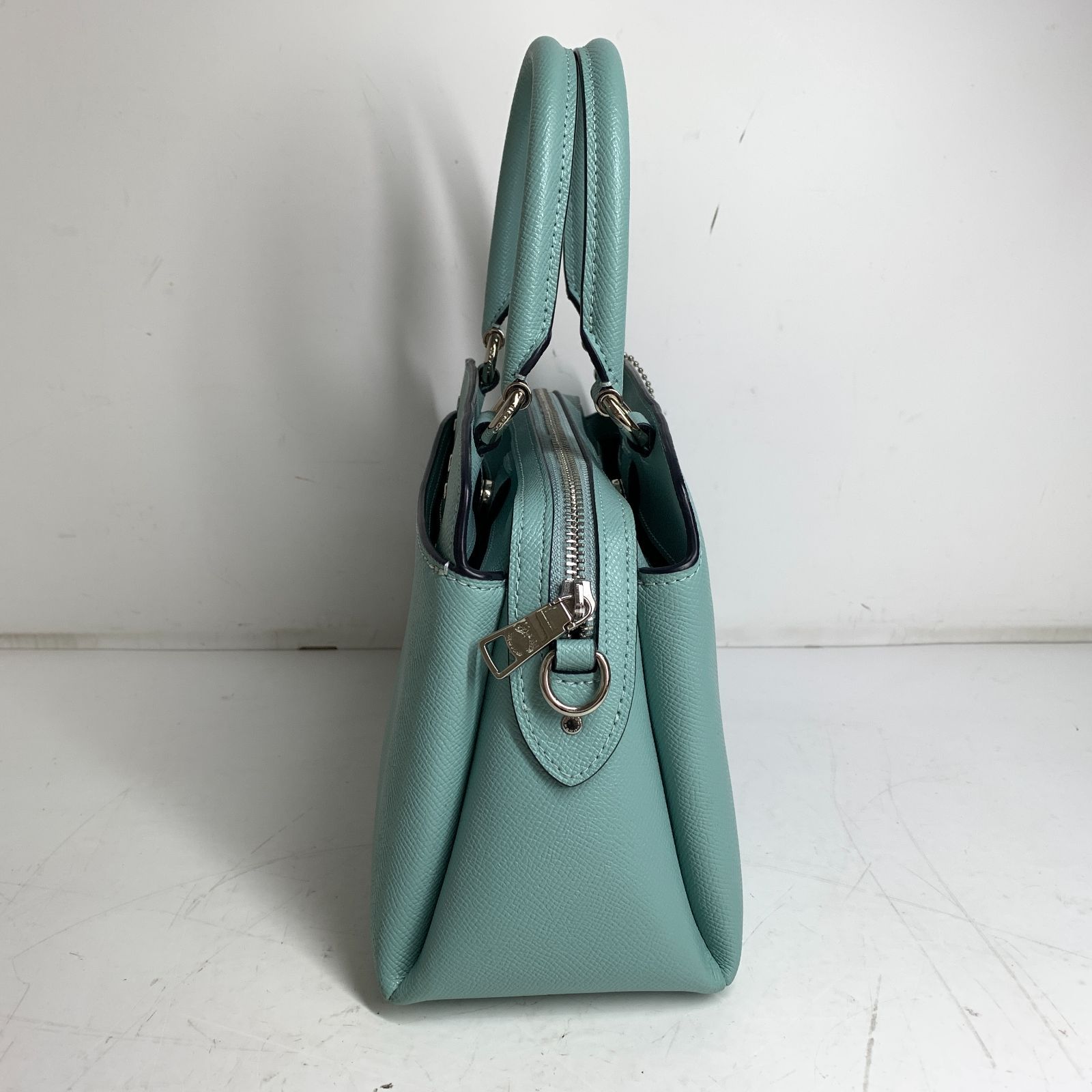 f001 L 極美品 COACH コーチ クロスグレインレザー ミニリリー