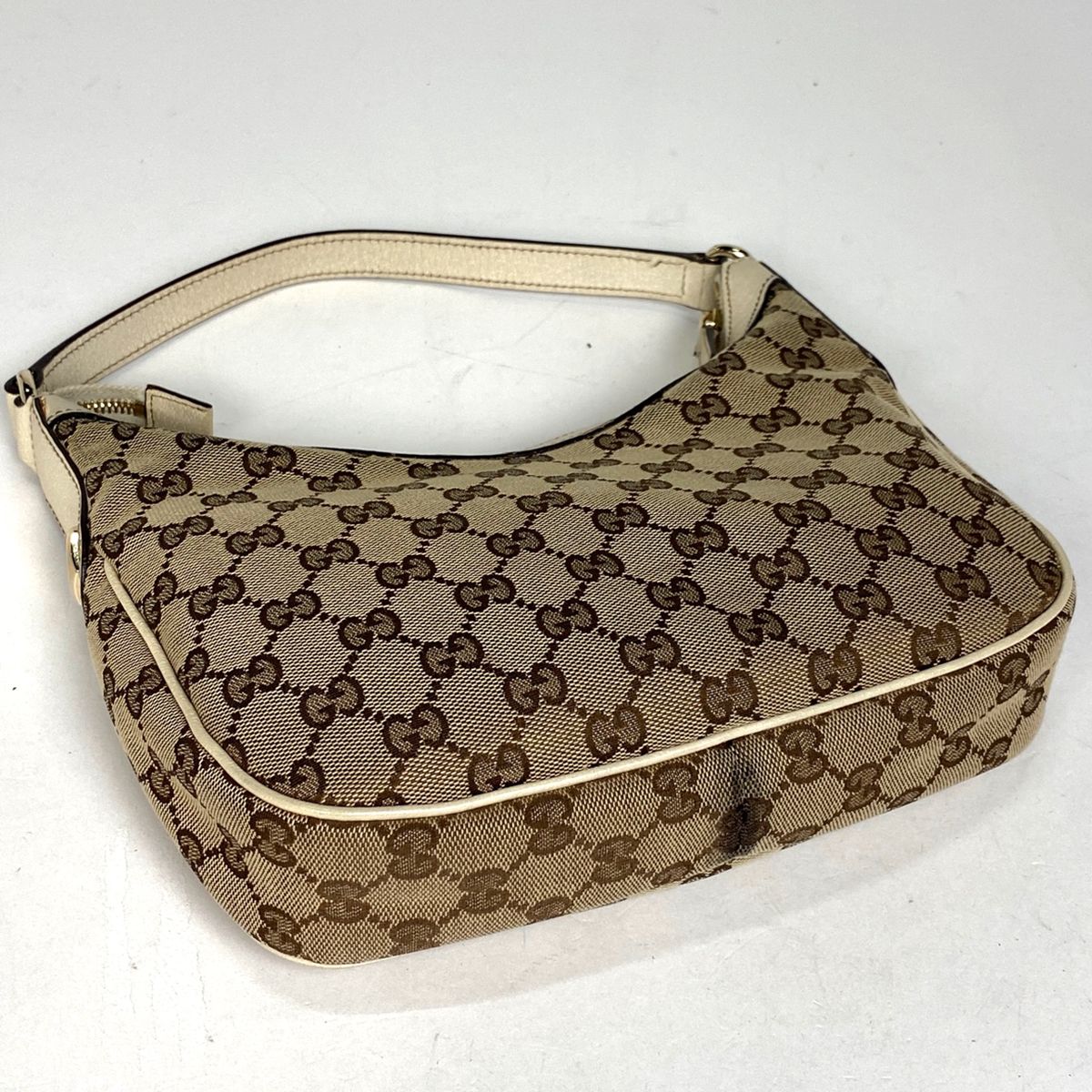 たか　GUCCI GG ワンショルダーバッグ　キャンパス　ベージュ GUCCI グッチ ワンショルダーバッグ GGキャンバス レザー