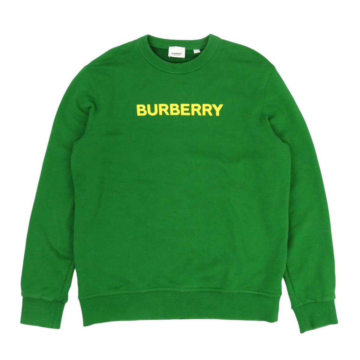 バーバリー ロゴ スウェット ロングスリーブ コットン トレーナー メンズ グリーン イエロー BURBERRY アパレル 小物