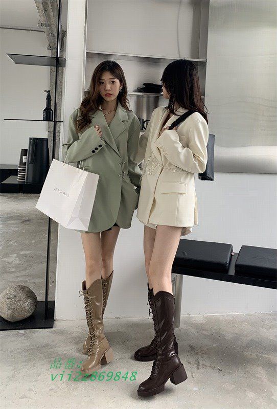 編み上げ レースアップ ロングブーツ 韓国 オルチャン ストリート Y2K レディース 原宿系 K-POP 衣装 HIPHOP  vii2z869848