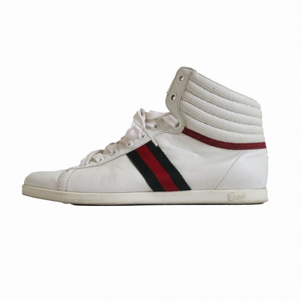GUCCI グッチ シェリーライン レザー ハイカット スニーカー