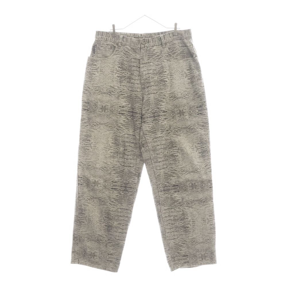 ナス　売約済み　ペレペレ　パイソン総柄　極太　デニムパンツ　グレー　W38 pelle pelle (ペレペレ) 00s Python Pattern Denim Pants