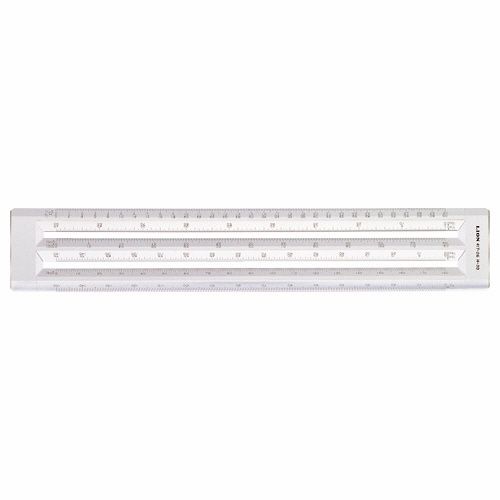 まとめ買い ライオン事務器 ヘキサスケール 全長370mm×厚さ5mm 再生アクリル樹脂 H-30 417-26 3個セット