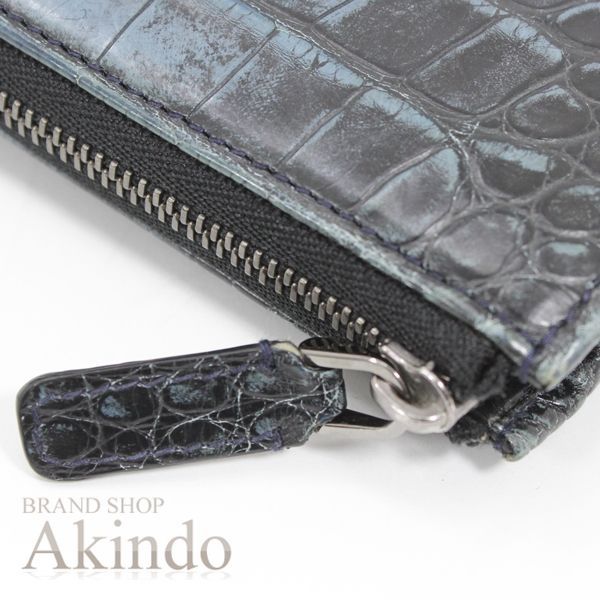 ブルガリアリゲーター長財布 BVLGARI - 【希少】ブルガリマン L字ファスナー ワニ皮長財布