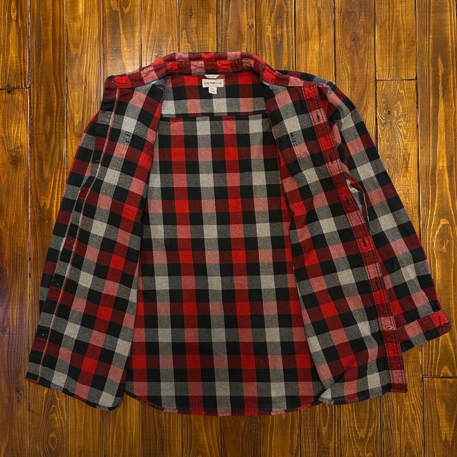 チェックネルシャツ オリジナルフィット2XL