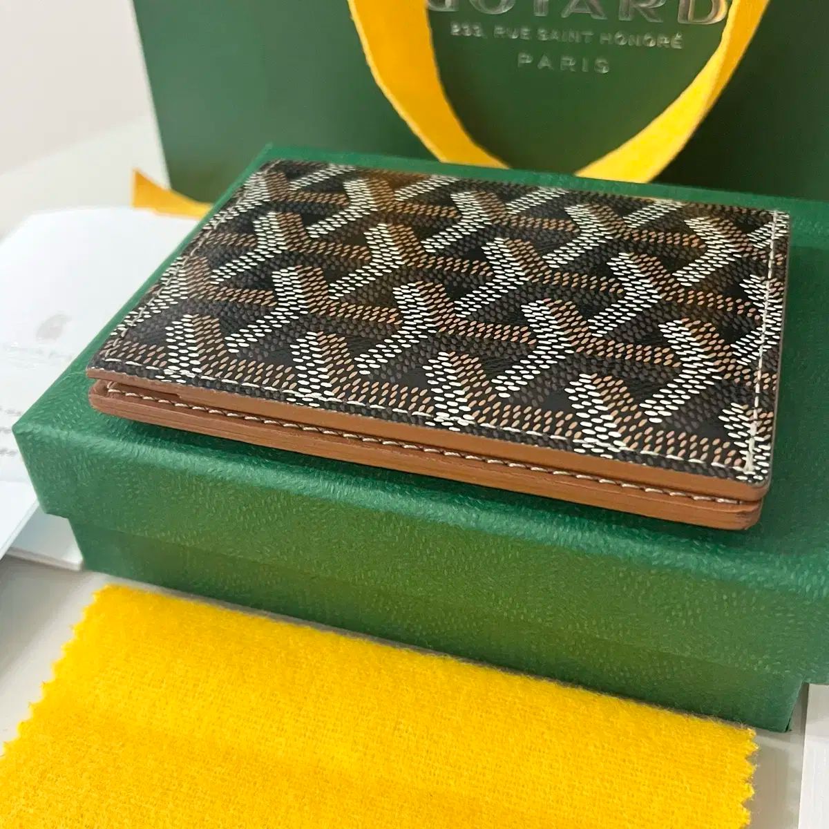  Masion Goyard ゴヤール サン マルク ブラック カードウォレット 二つ折り財布 長財布 小物