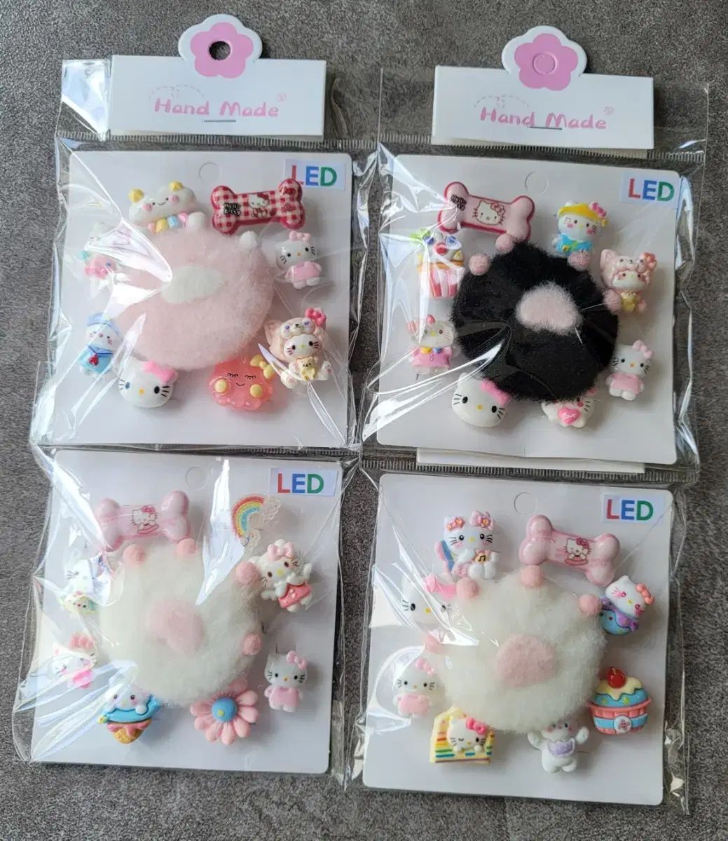 ハローキティ LED クロックス グビッツ ハートキャットヘアカット 9 種 叢 4 セット
