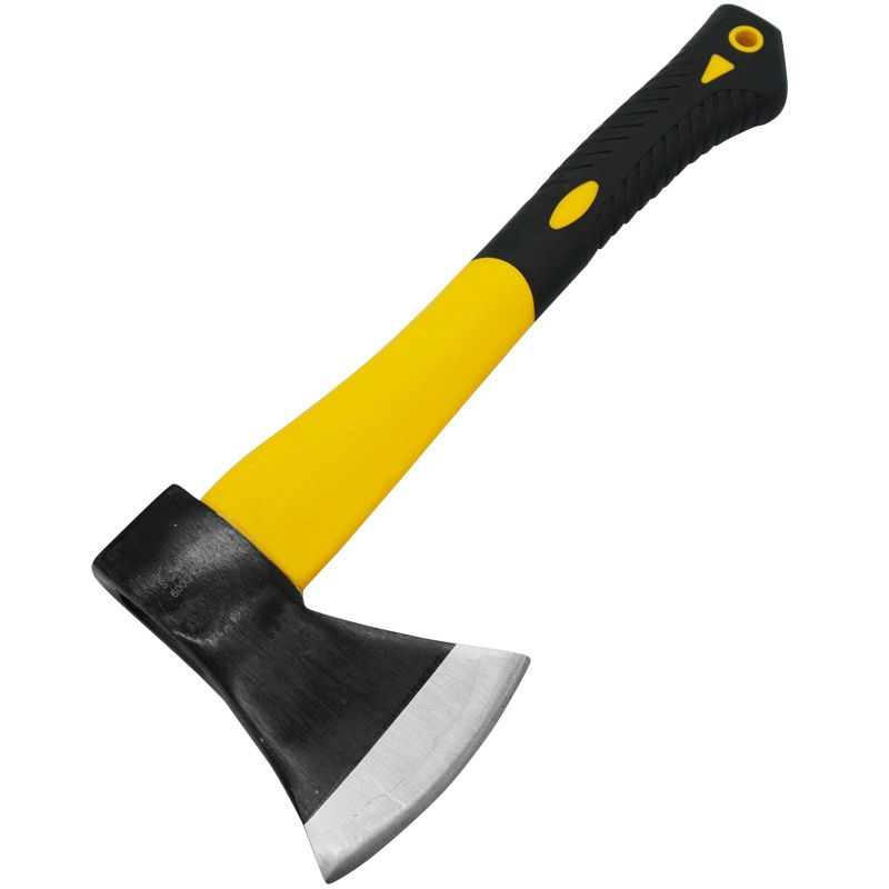 薪割り 手斧 斧 黄 小 34cm キャンプ用品 鉈 アウトドア 釣り