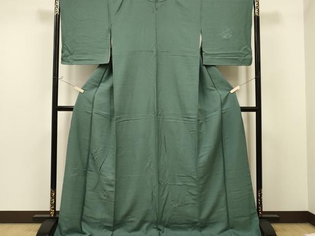 平和屋着物□訪問着 スワトウ刺繍 松皮菱花文 金彩 正絹 逸品