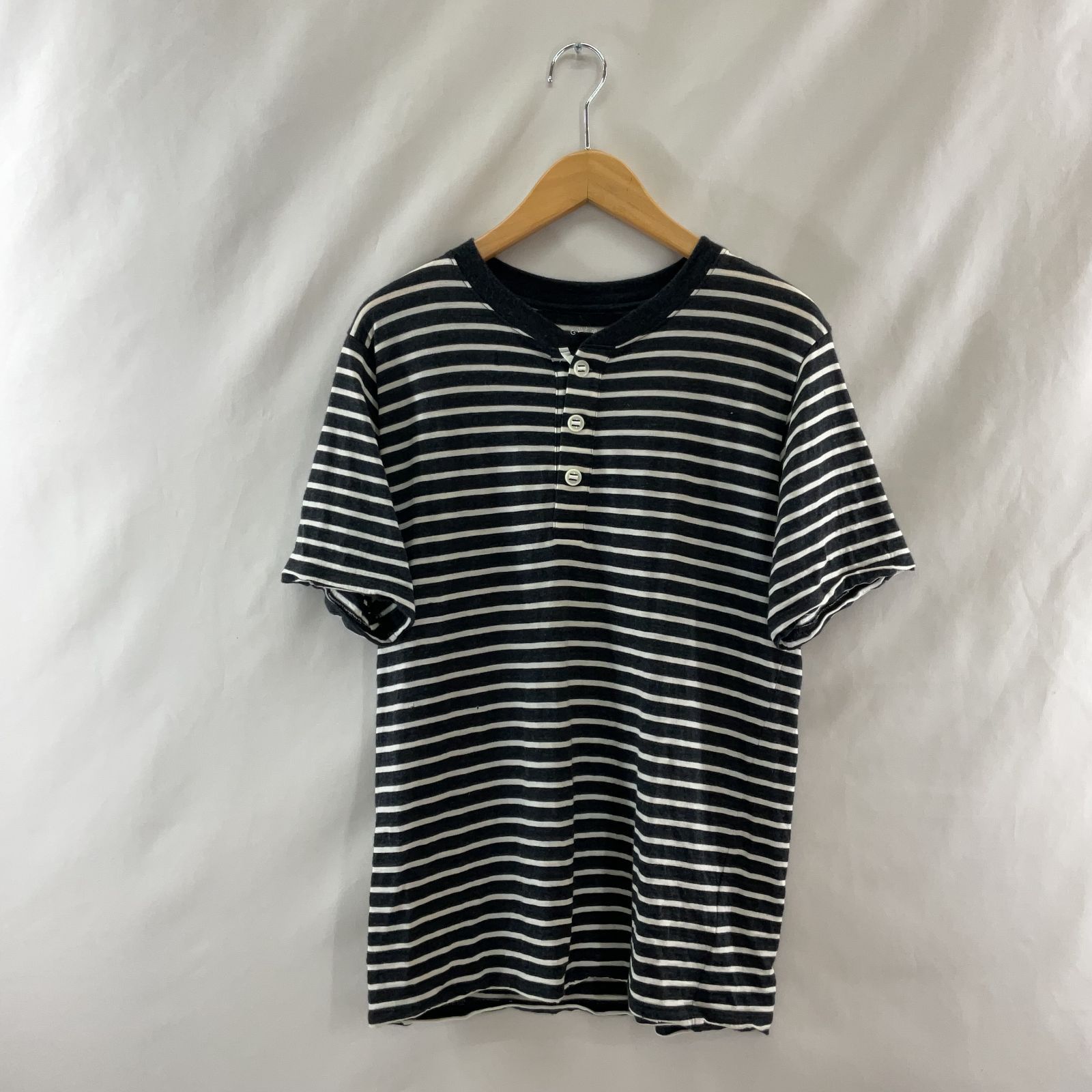 山と道 (ヤマトミチ) Merino Henry T-shirt stripe メリノ