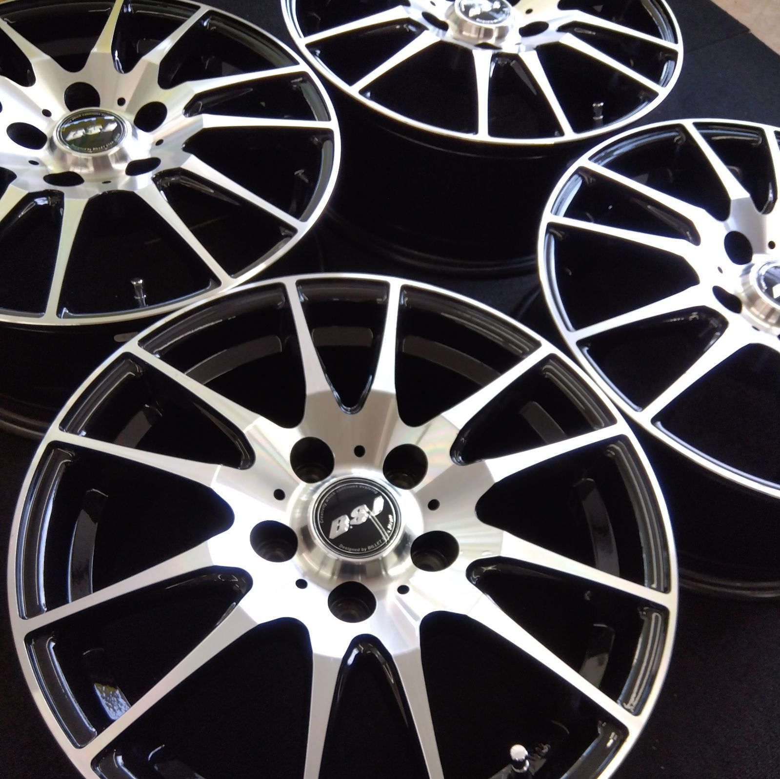 16×6.5J+38】中古美品 ホイール 4本セット B.S.J WHEELS S-02 