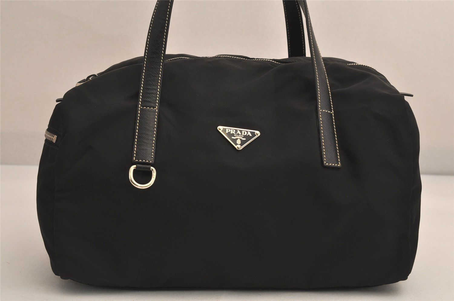 PRADA プラダ ヴィンテージ ナイロン レザー ハンドボストンバッグ