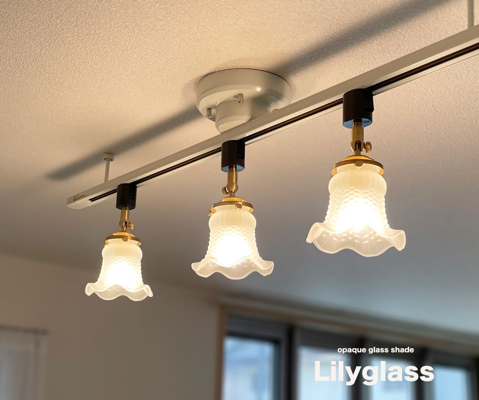 LEDペンダントライト クリアガラス ダクトレール用20cm 2灯セット