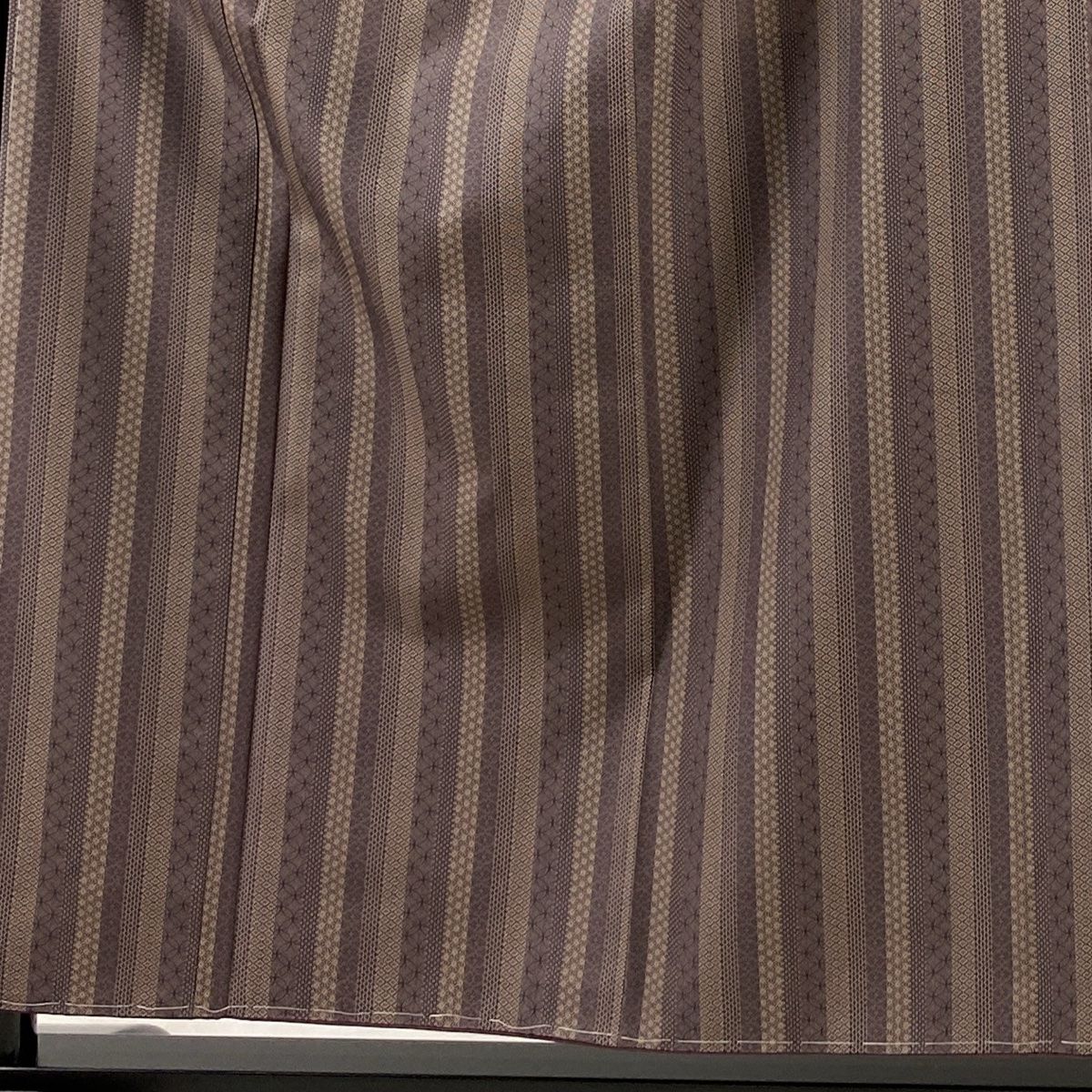 江戸小紋 身丈156cm 裄丈64.5cm M 袷 七宝文 麻の葉 灰紫 正絹 秀品