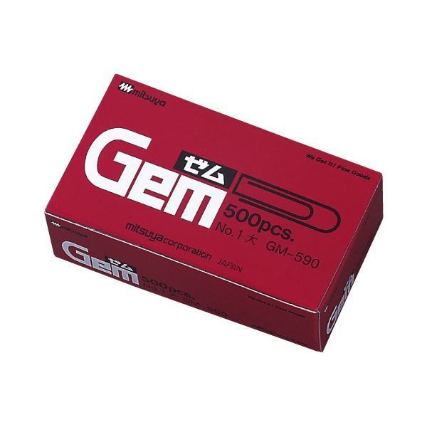 (まとめ) ミツヤ ゼムクリップ 大 29mm GM-590 1箱(約500本)  