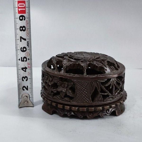 銅製 カササギ登梅香炉 薫る香炉 茶道香炉 香道具 装飾品 工芸品 置物 銅 細工 香炉 梅蘭竹菊薫香炉 茶道具香道具 装飾品 工芸品 置物