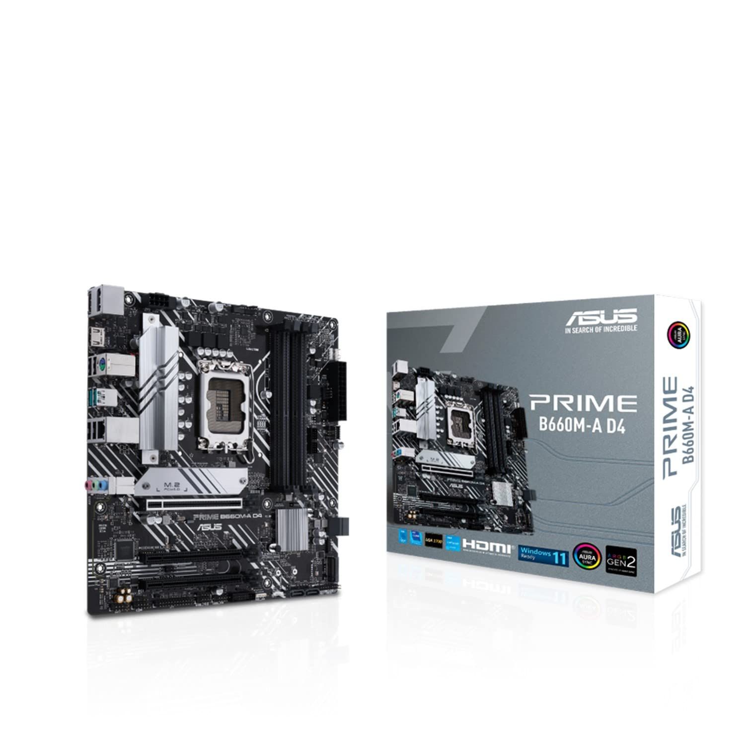 ASUS INTEL 第12世代 CPU ( LGA1700 ) 対応 B660 チップセット mATX マザーボード PRIME B660M-A D4 【 国内正規代理店品 】 [単品]