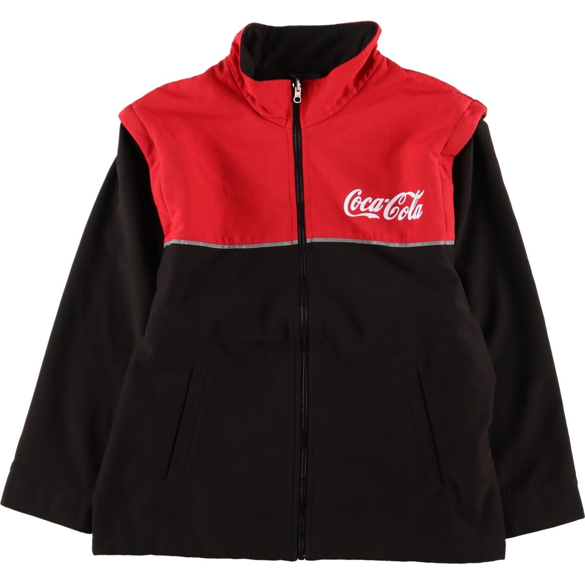 古着 SPORTSMASTER COCA-COLA コカコーラ 2WAY ジップアップジャケット メンズXL/eaa372838