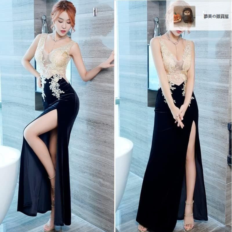 パーティードレス 華やか スリット入り 美脚 ナイトドレス
