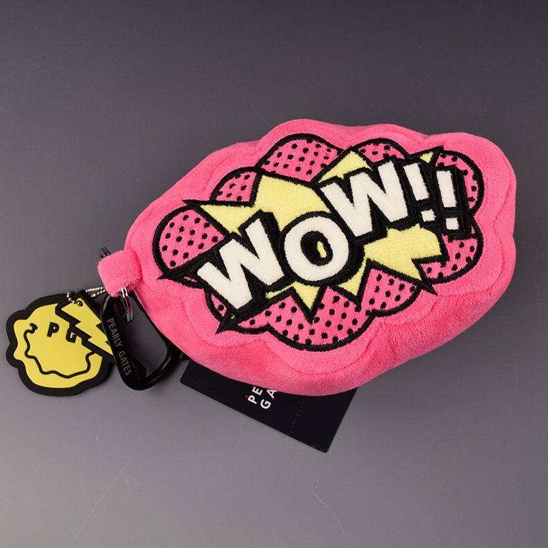 【未使用】PEARLY GATES 吹き出しロゴ型 ボールポーチ タグ付 未使用】PEARLY GATES 吹き出しロゴ型 ボールポーチ タグ付